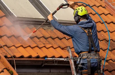 Démoussage et hydrofuge de toiture à Secourt
